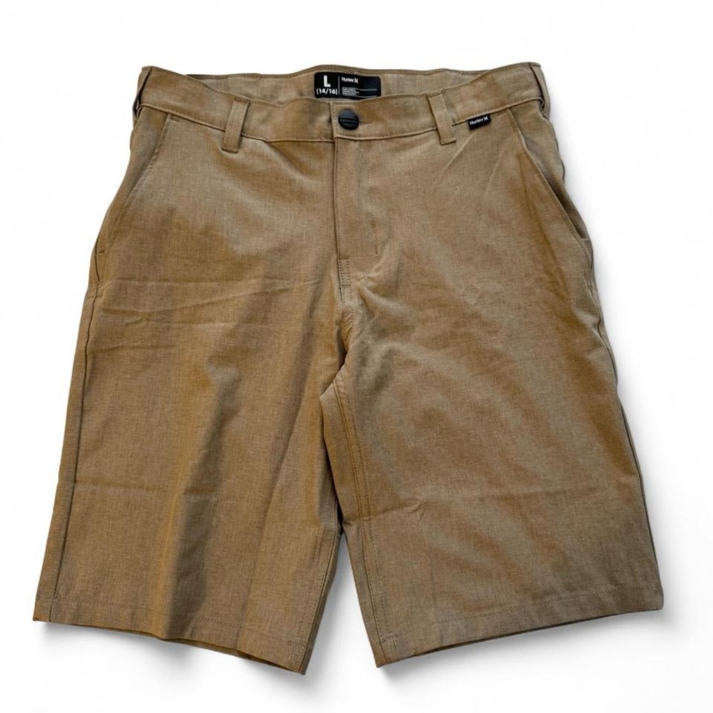 Hurley | Kids Large (14/16) Khaki Chino Hybrid Shorts, summer, vacation